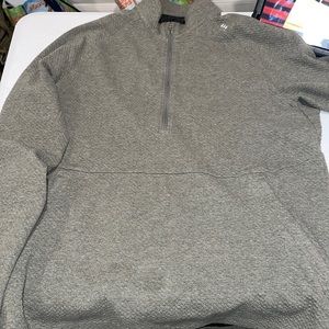At Ease Half Zip, Heathered Grey Sage/Black